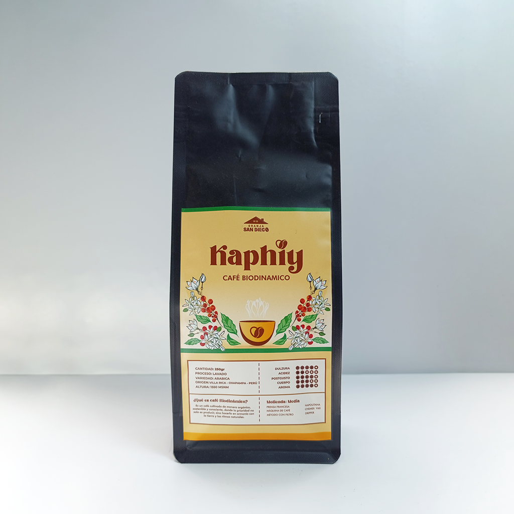 Café Biodinámico Kaphiy 250 gr - Tostado Espresso
