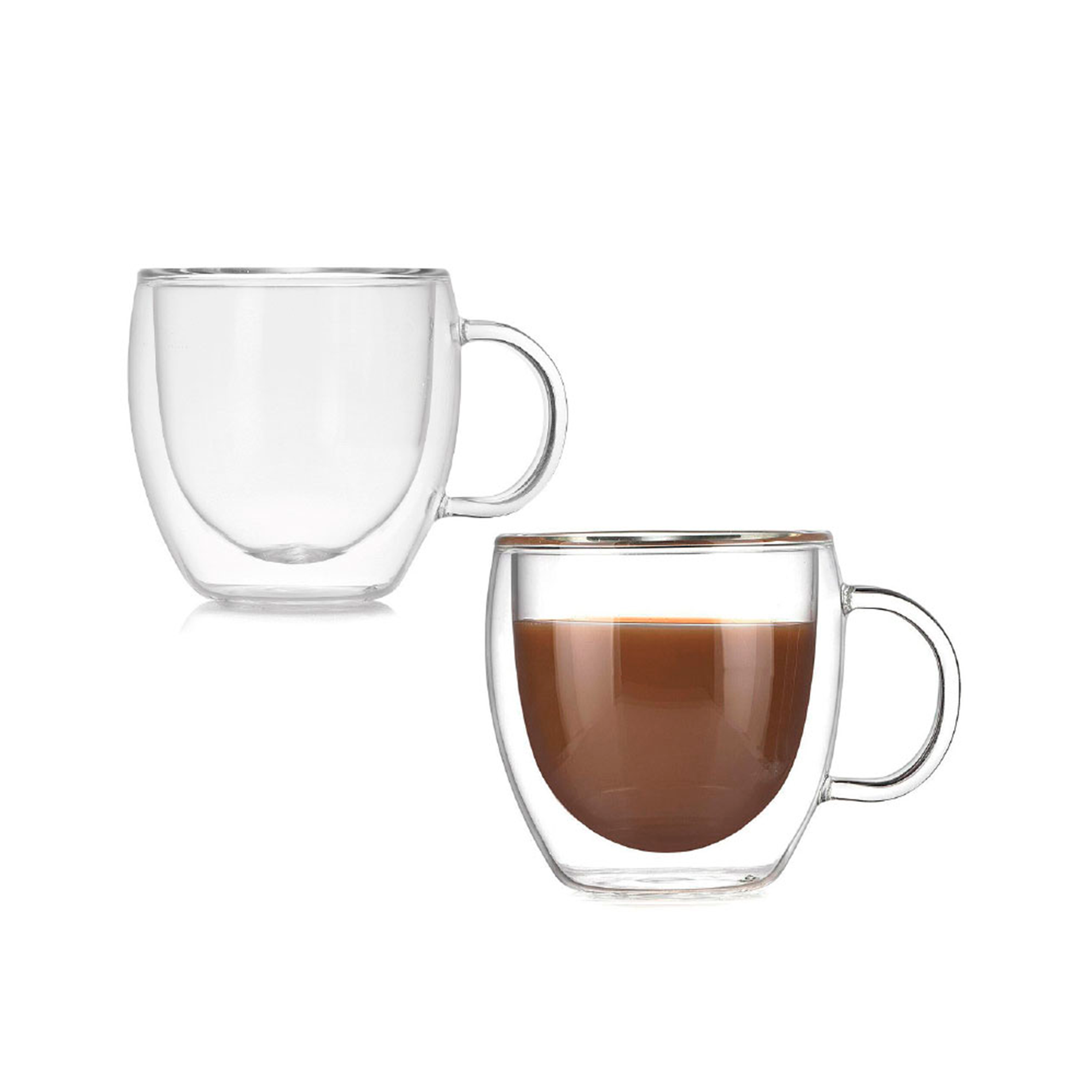 Taza de vidrio doble pared 450 ml